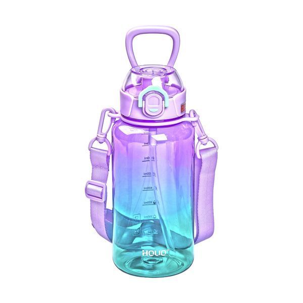 Пляшка для води 1 л пляшечка з мундштуком бузкова HP-14-31V 2394098896 фото