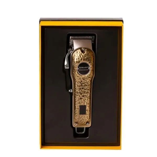 Машинка для стрижки Sokany акумуляторна з 4 насадками та USB золото SK-LF-9976 2066267495 фото