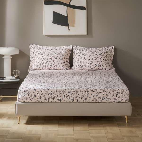 Комплект трикотажний простирадло на резинці 180*200 см з наволочками blooms 004-107-18-48-3-7 004-107-18-48-3-7 фото
