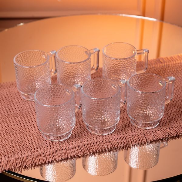 Набор чашек 6 шт для чая и кофе Goblet по 300 (мл) кружки стеклянные HP-19-L8 HP-19-L8 фото