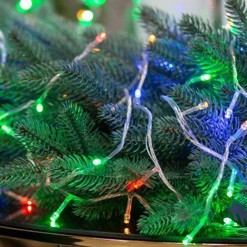 Гірлянда нитка 22м на 218 LED лампочок світлодіодна прозорий провід 8 режимів роботи W500LEDML 1960024771 фото