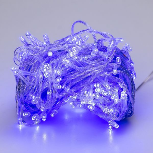 Гірлянда нитка світлодіодна GarlandoPro 171 LED 16м 8 режимів гірлянда новорічна Синій W300LEDBL 1958677407 фото