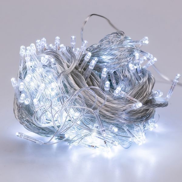 Гірлянда нитка світлодіодна GarlandoPro 171 LED 16м 8 режимів гірлянда новорічна Білий W300LEDW 1958677408 фото