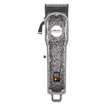 Машинка для стрижки Sokany SK-LF-9976 акумуляторна з 4 насадками та USB срібло 2018001406 фото