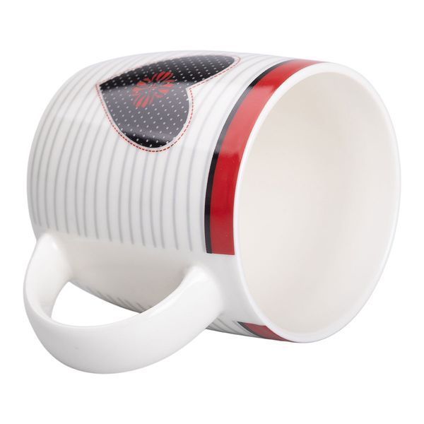 Чашка фарфоровая 400 (мл) для чая и кофе с сердцем Lugi RX-N240147WB RX-N240147WB фото
