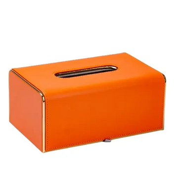 Салфетница из эко кожи 21х13.5х9.5 см для салфеток на стол Оранжевый HP-3-208O HP-3-208O фото