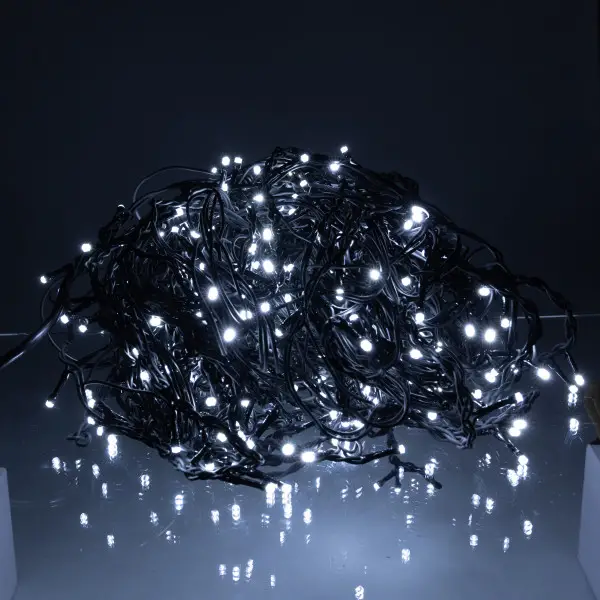 Уличная гирлянда Бахрома 25 м 405 LED черный провод Белый 25MBW 25MBW фото