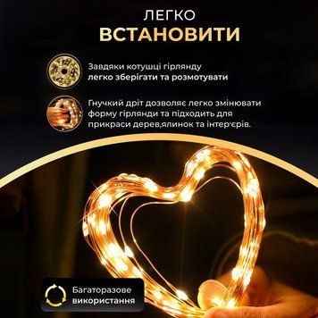 Гирлянда роса 20 метров USB на 200 led светодиодов капля белый провод желтая USB200L20MWY USB200L20MWY фото